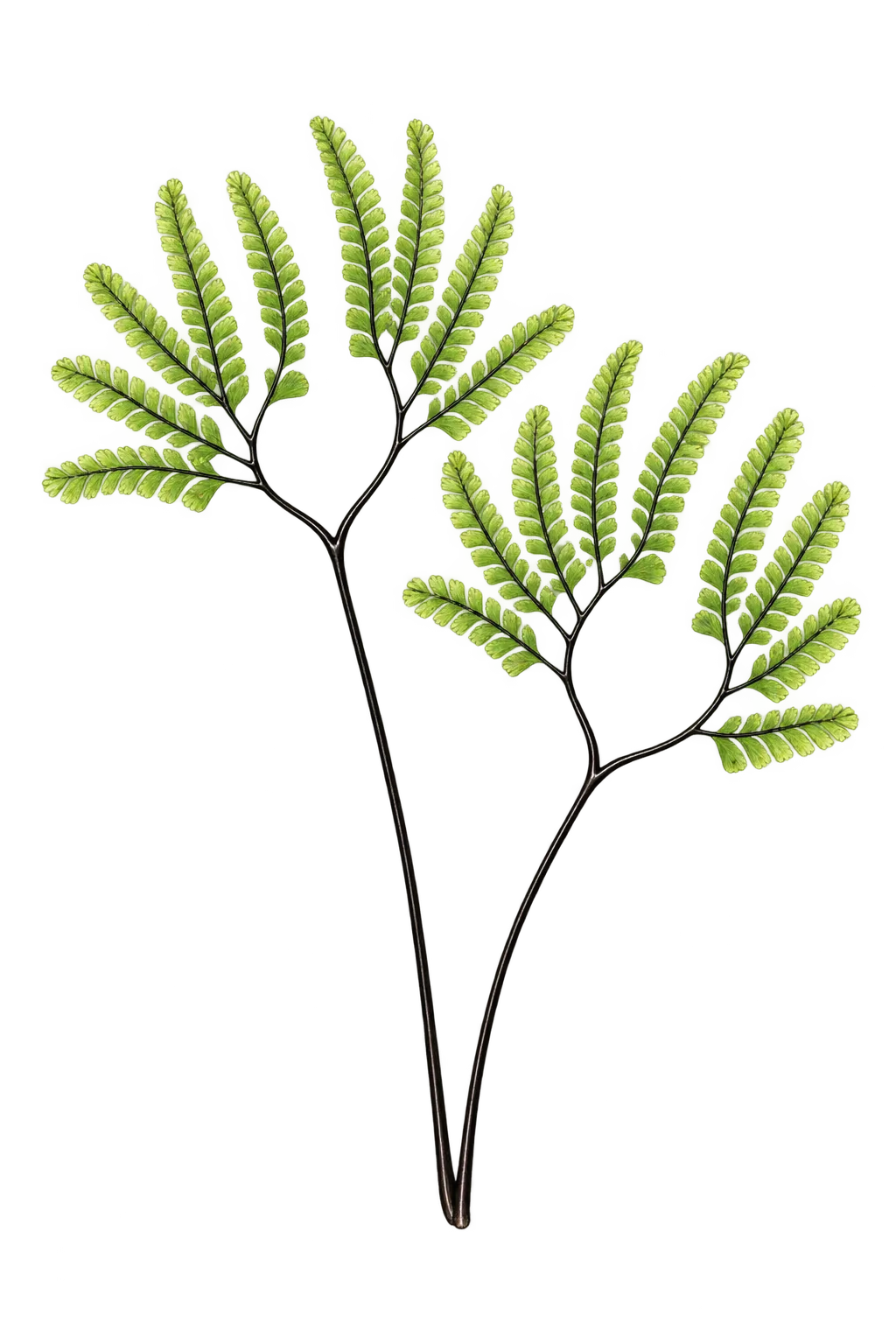 Botanical artwork associated with Aleutian maidenhair (Adiantum aleuticum (Rupr.) Paris)