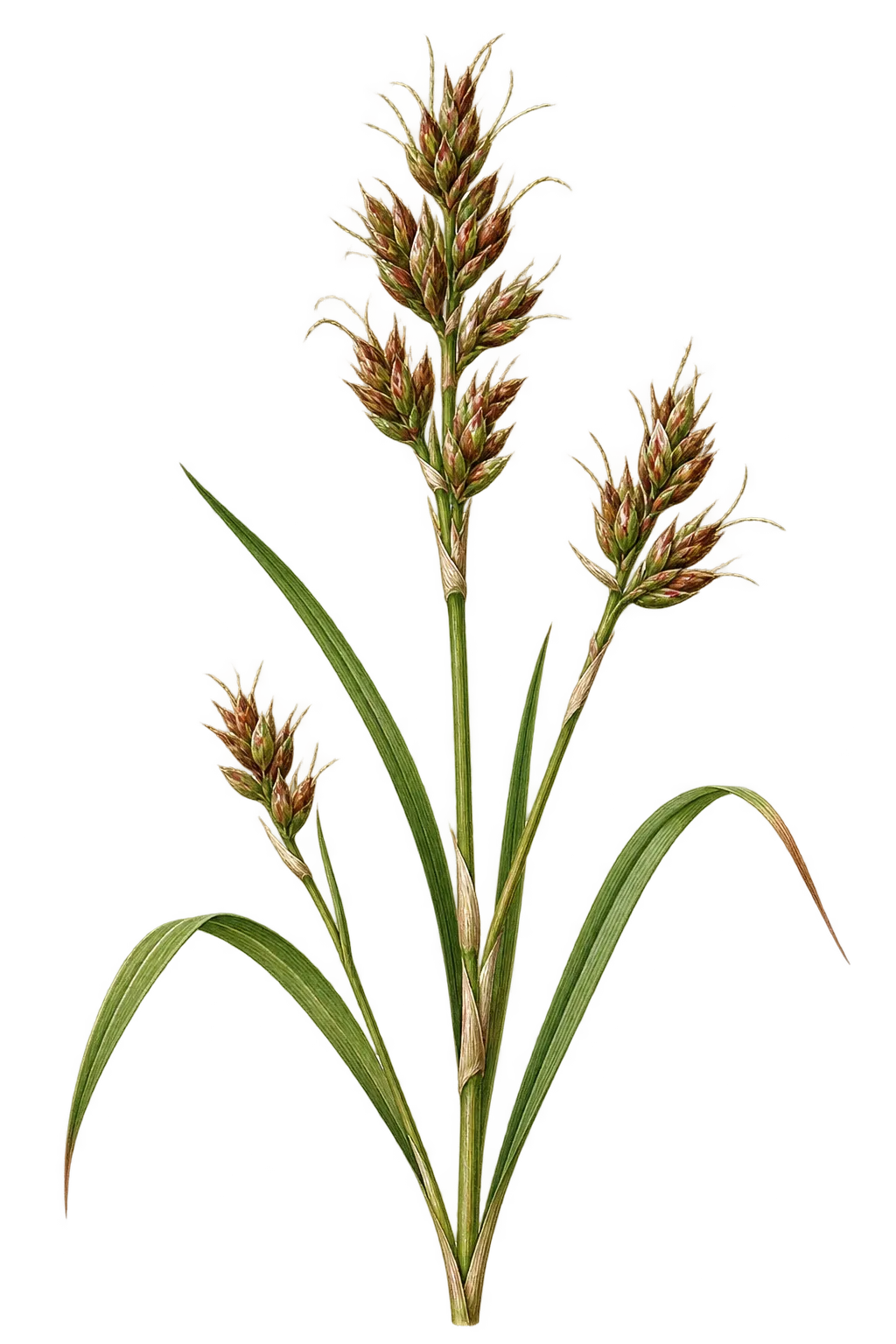 Botanical artwork associated with Indian Valley sedge (Carex aboriginum M.E. Jones)