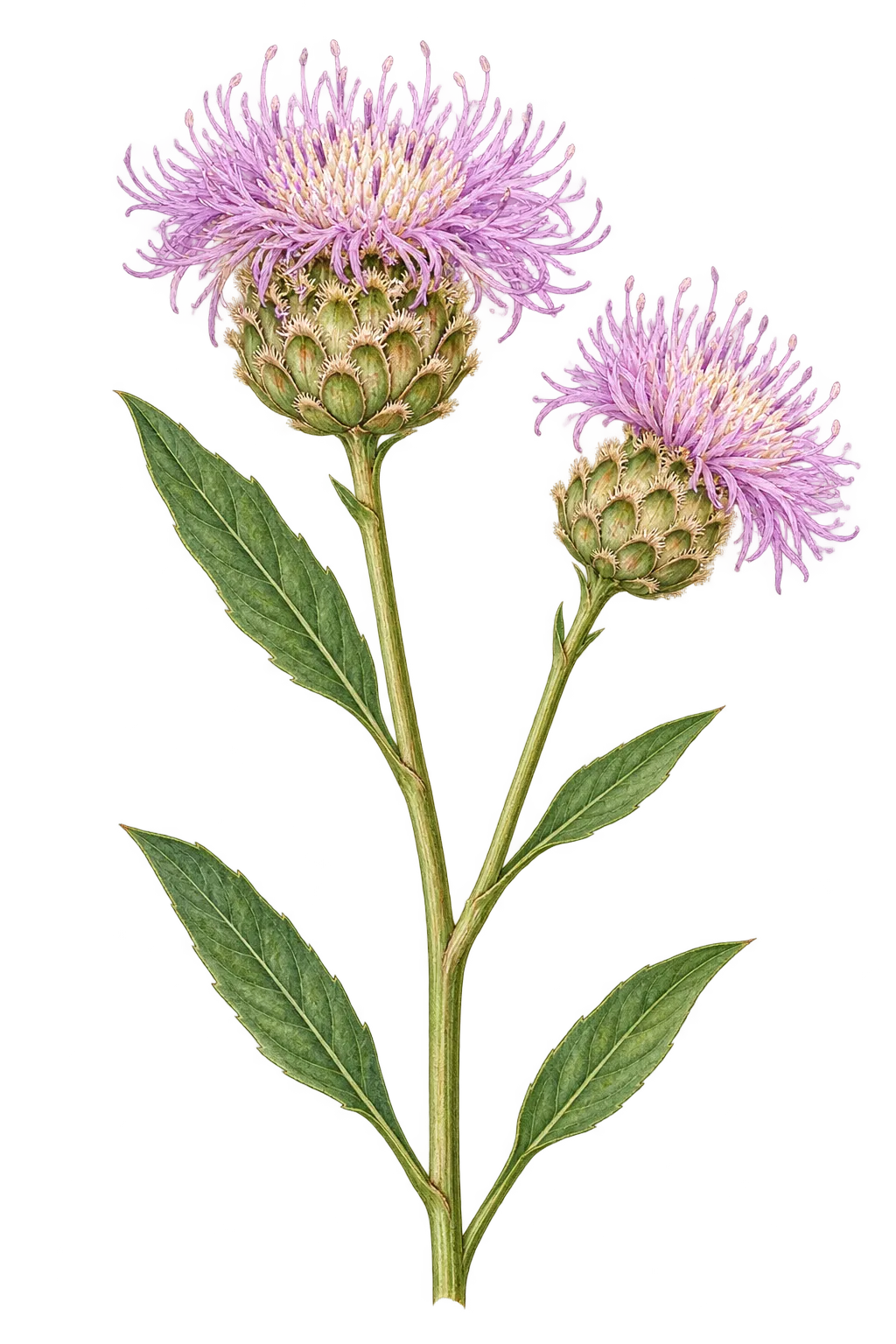 Botanical artwork associated with American star-thistle (Plectocephalus americanus (Nutt.) D.Don)