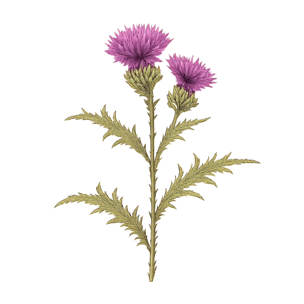 Botanical artwork associated with Eaton's thistle (Cirsium eatonii (A.Gray) B.L.Rob.)
