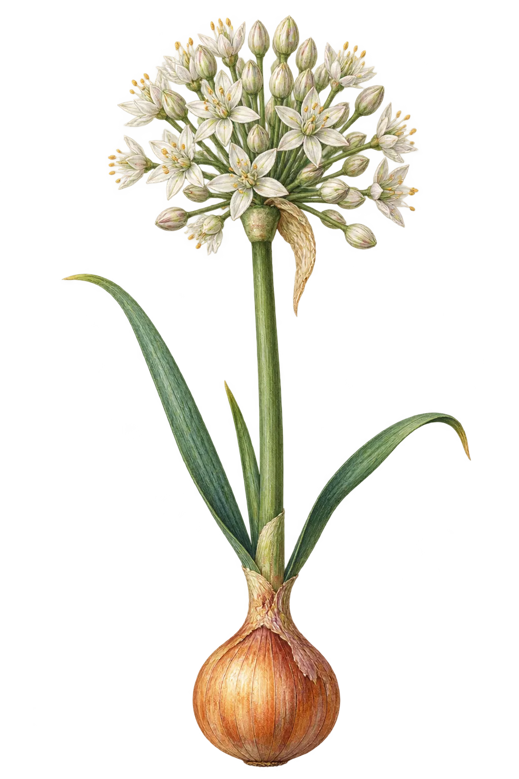 Botanical artwork associated with South Idaho onion (Allium aaseae Ownbey)