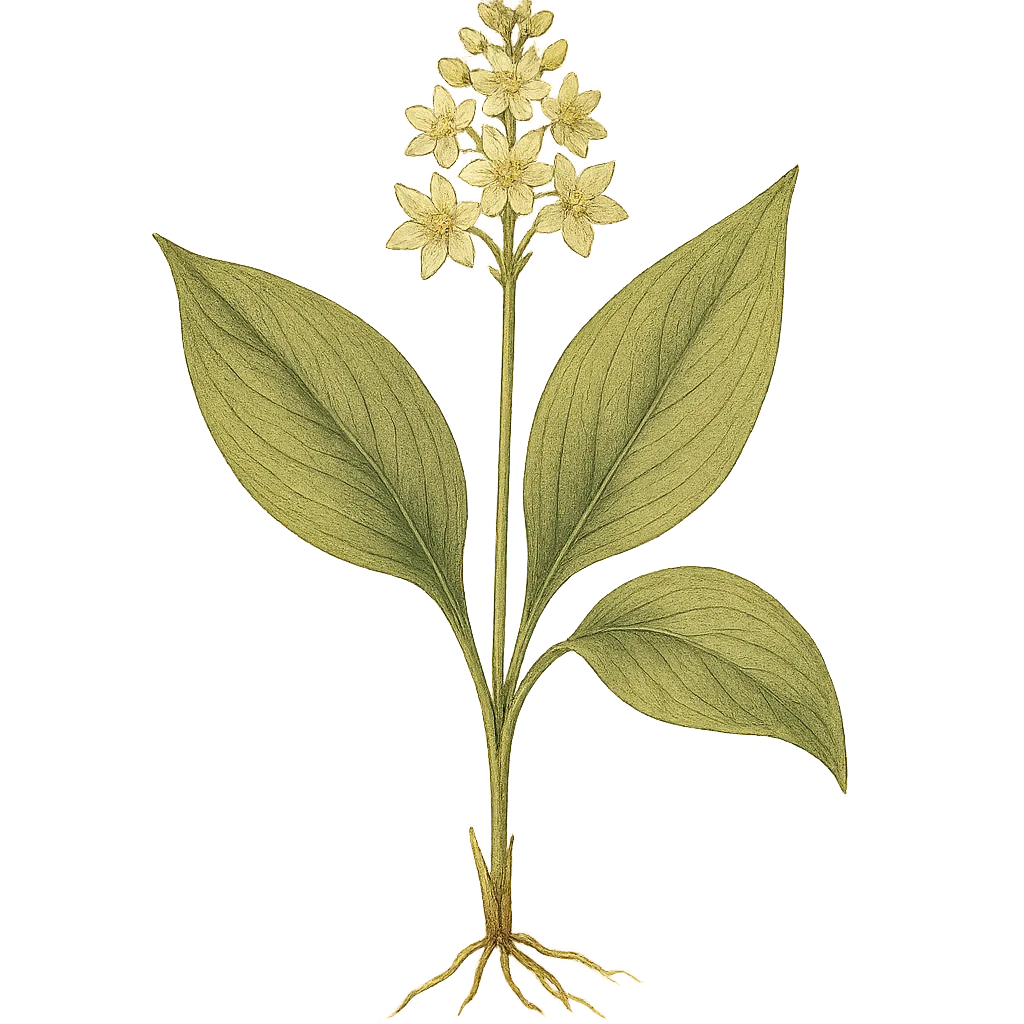 Botanical artwork associated with American lily-of-the-valley (Convallaria pseudomajalis W.Bartram)