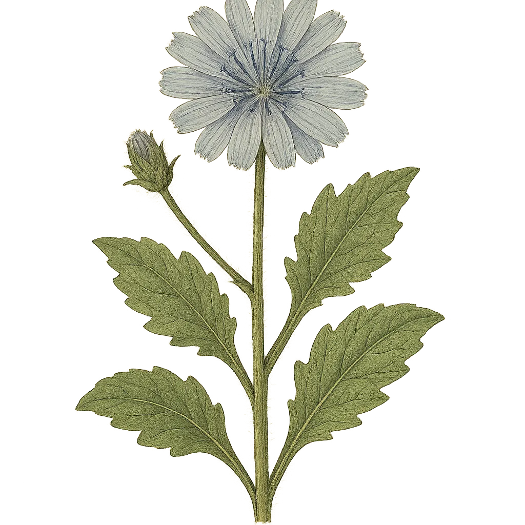 Botanical artwork associated with gypsyflower (Cynoglossum officinale L.)