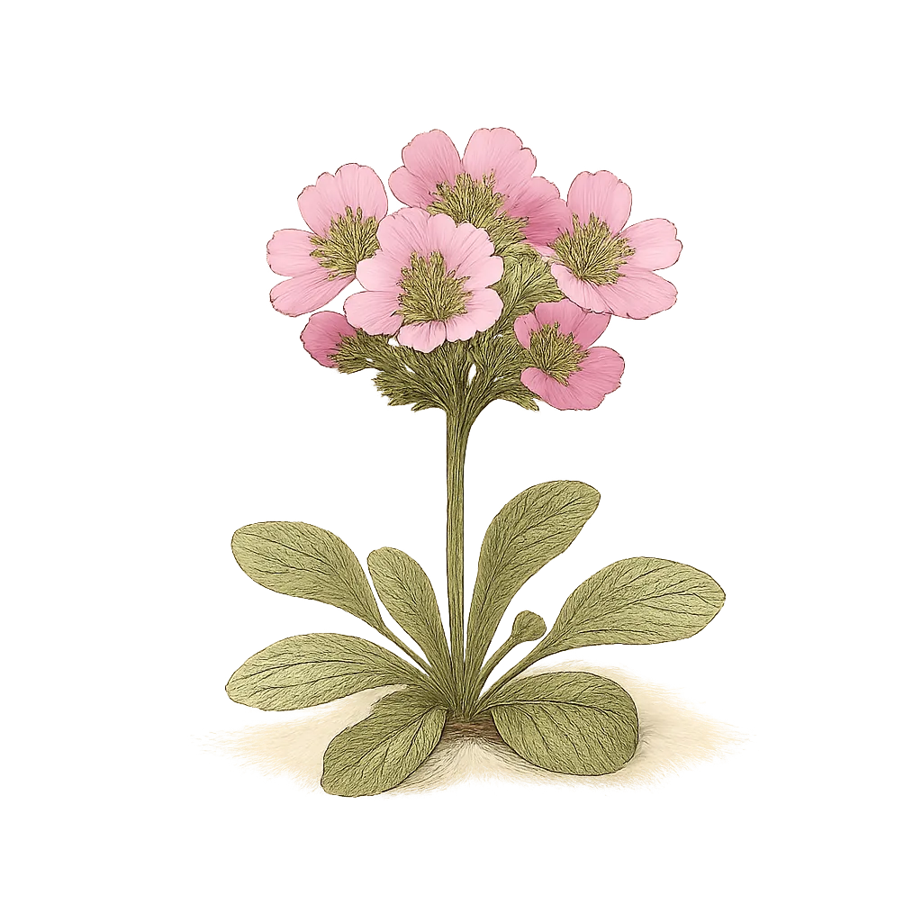 Botanical artwork associated with Rocky Mountain dwarf-primrose (Androsace montana (A.Gray) Wendelbo)
