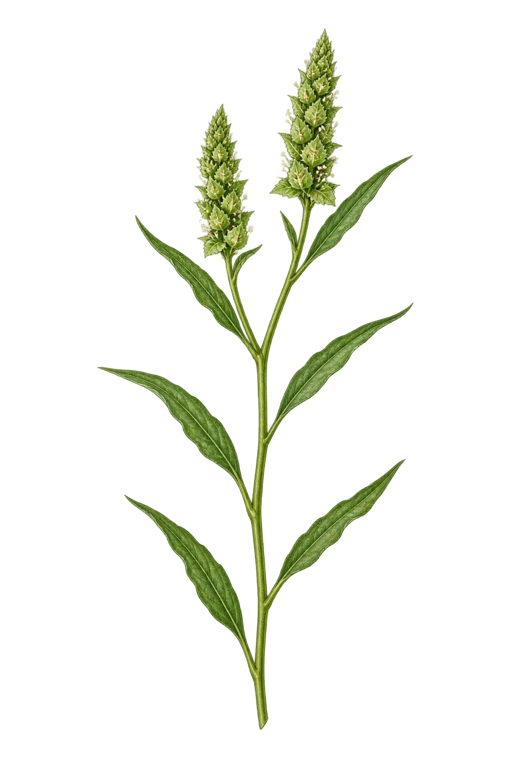 Botanical artwork associated with greenstripe (Amaranthus acanthochiton J.D.Sauer)