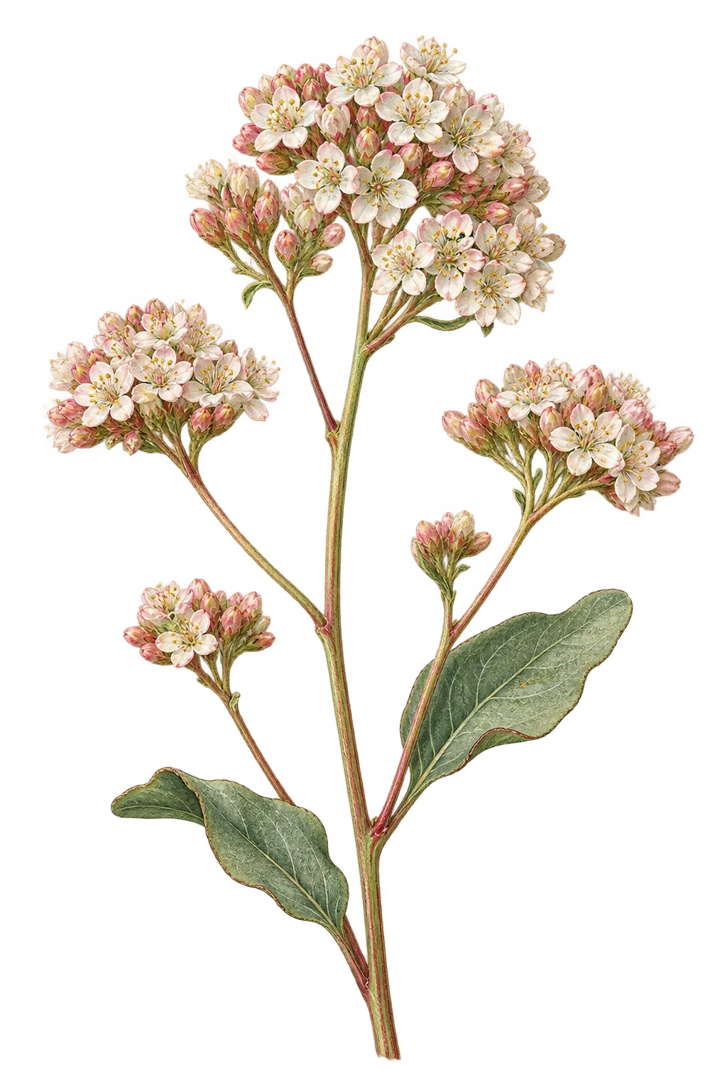 Botanical artwork associated with Abert's buckwheat (Eriogonum abertianum Torr.)