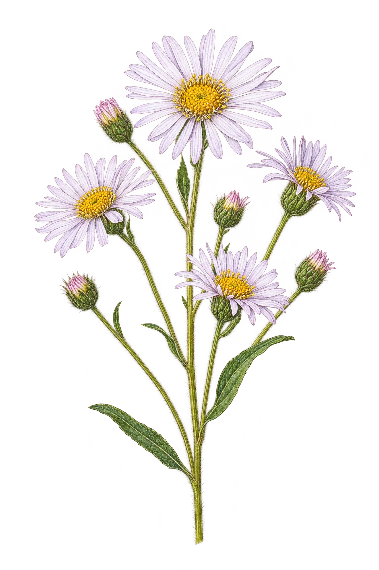 Botanical artwork associated with Abajo fleabane (Erigeron abajoensis Cronquist)