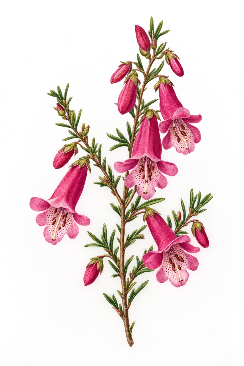 Botanical artwork associated with fabiana (Fabiana Ruiz & Pav.)