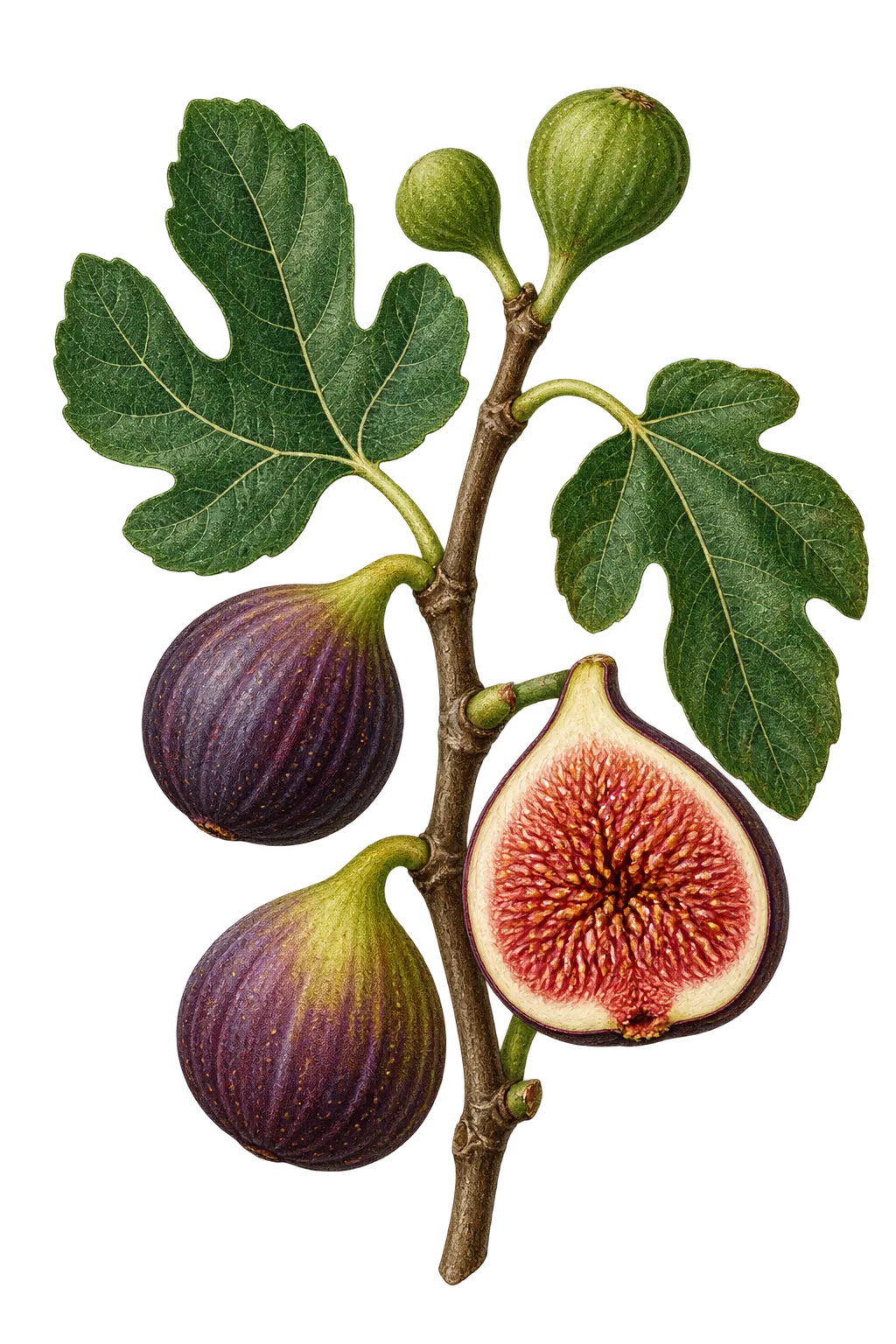 Botanical artwork associated with fig (Ficus Tourn. ex L.)