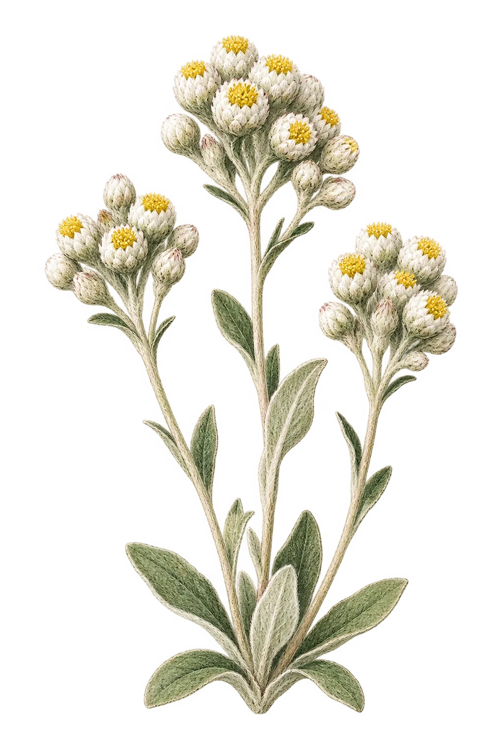 Botanical artwork associated with alpine pussytoes (Antennaria alpina (L.) Gaertn.)