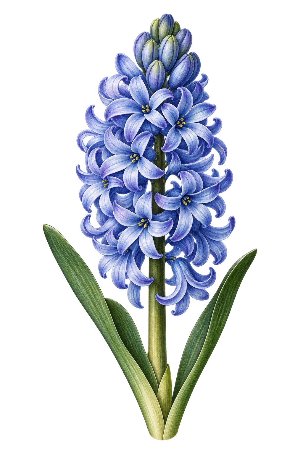 Botanical artwork associated with hyacinth (Hyacinthus Tourn. ex L.)