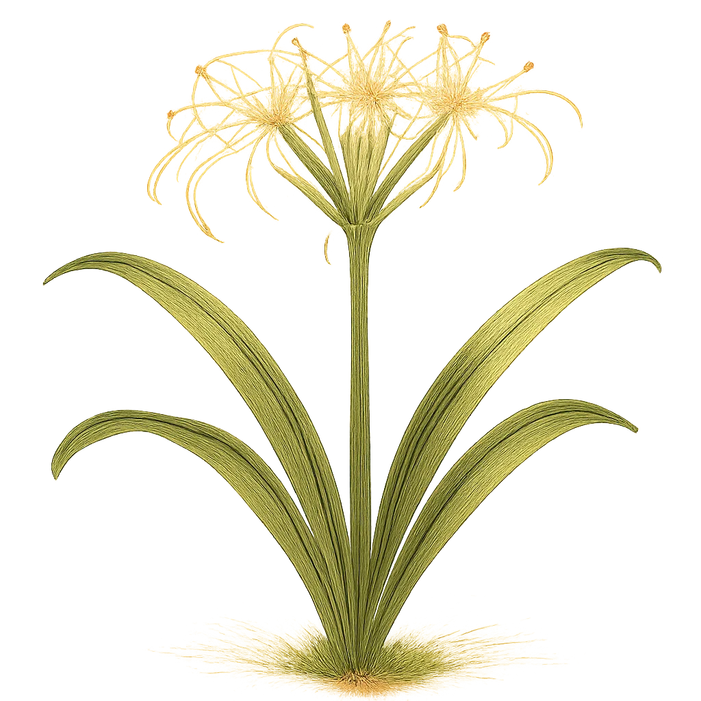 Botanical artwork associated with Caribbean spiderlily (Hymenocallis caribaea (L.) Herb.)