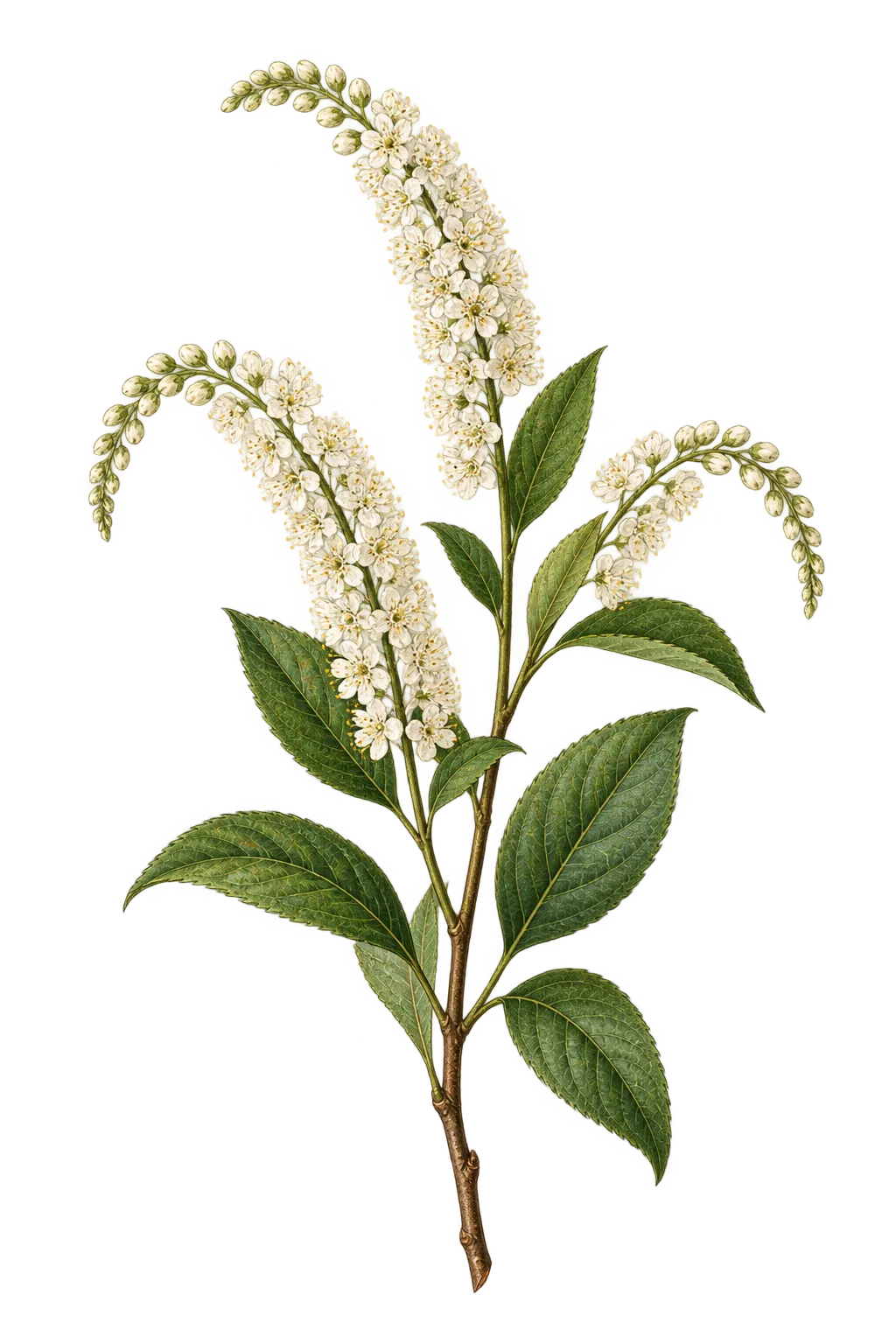 Botanical artwork associated with sweetspire (Itea Gronov. ex L.)