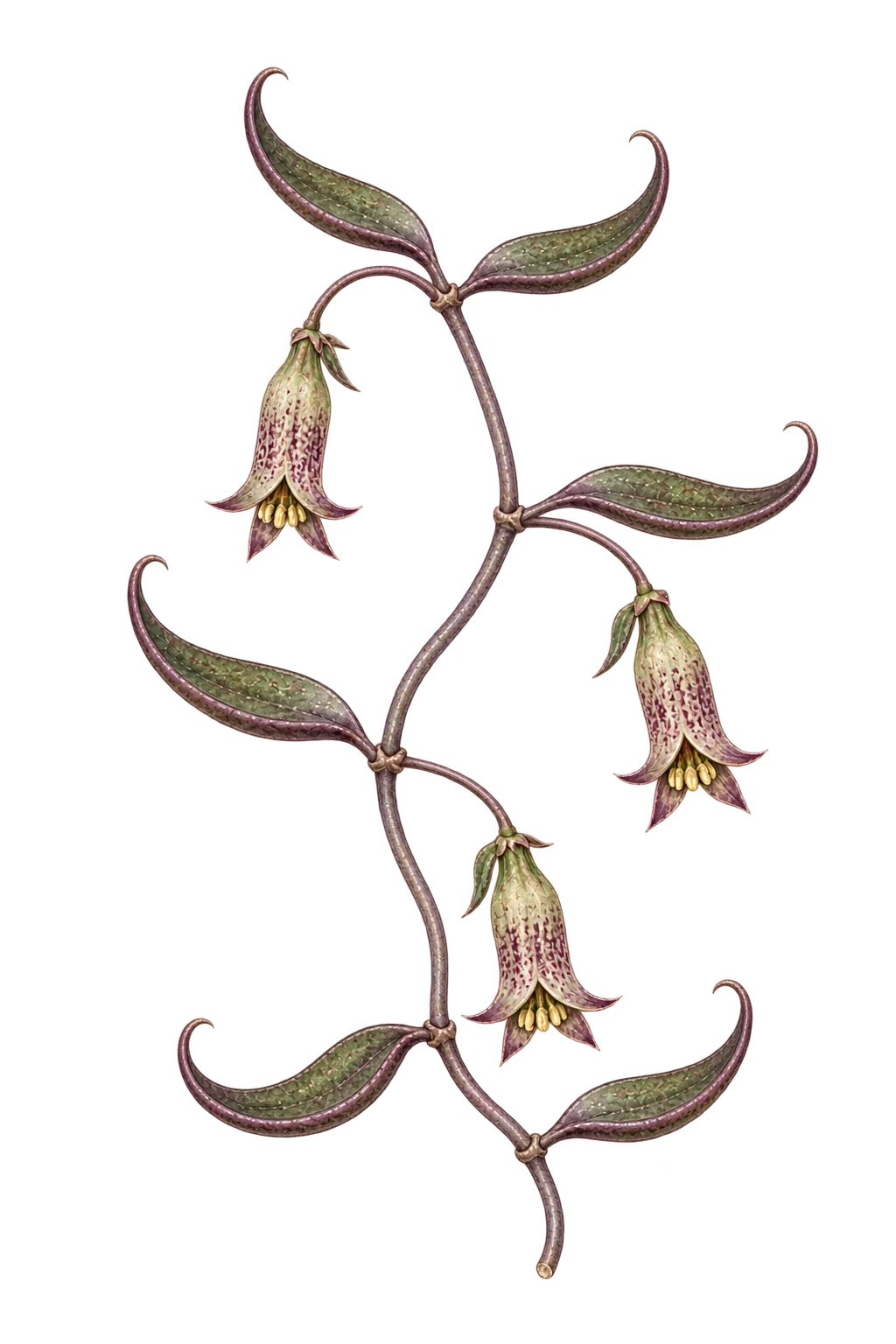 Botanical artwork associated with Beauverd's widow's-thrill (Kalanchoe beauverdii Raym.-Hamet)