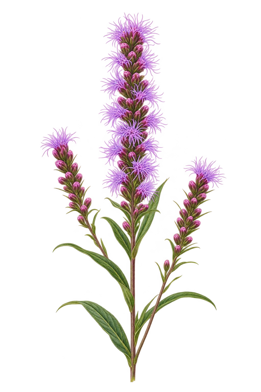 Botanical artwork associated with Appalachian blazing star (Liatris squarrulosa Michx.)