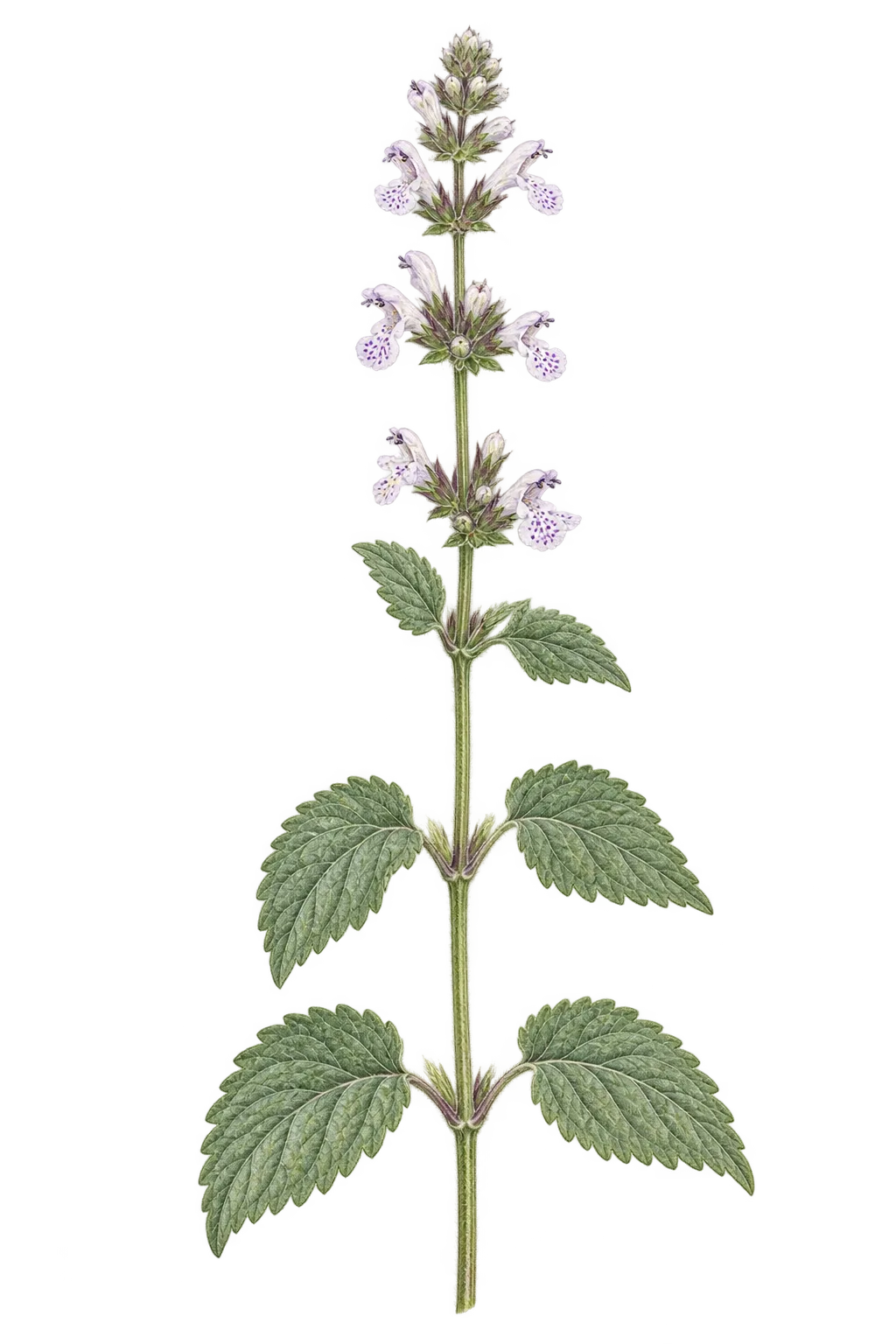 Botanical artwork associated with catnip (Nepeta camphorata Boiss. & Heldr.)