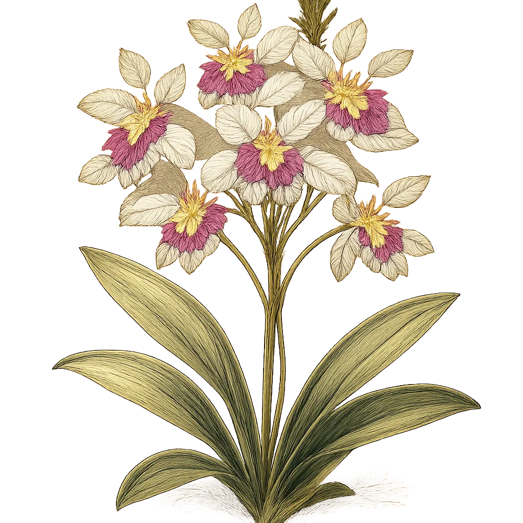 Botanical artwork associated with fairy orchid (Nidema ottonis (Rchb.f.) Britton & Millsp.)