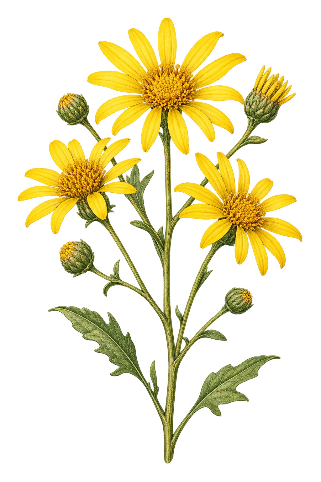 Botanical artwork associated with Small's ragwort (Packera anonyma (Alph.Wood) W.A.Weber & Á.Löve)