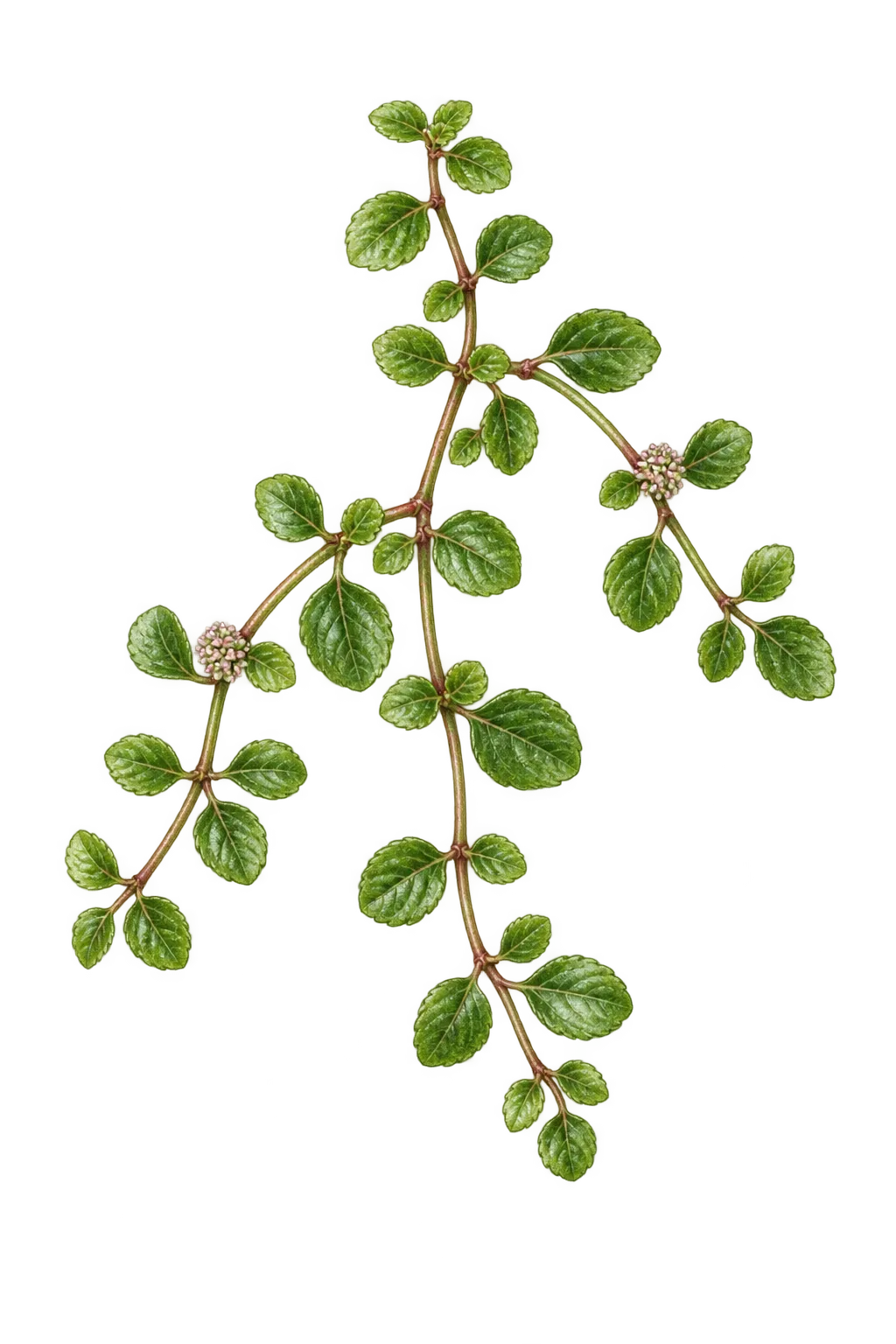 Botanical artwork associated with depressed clearweed (Pilea depressa (Sw.) Blume)