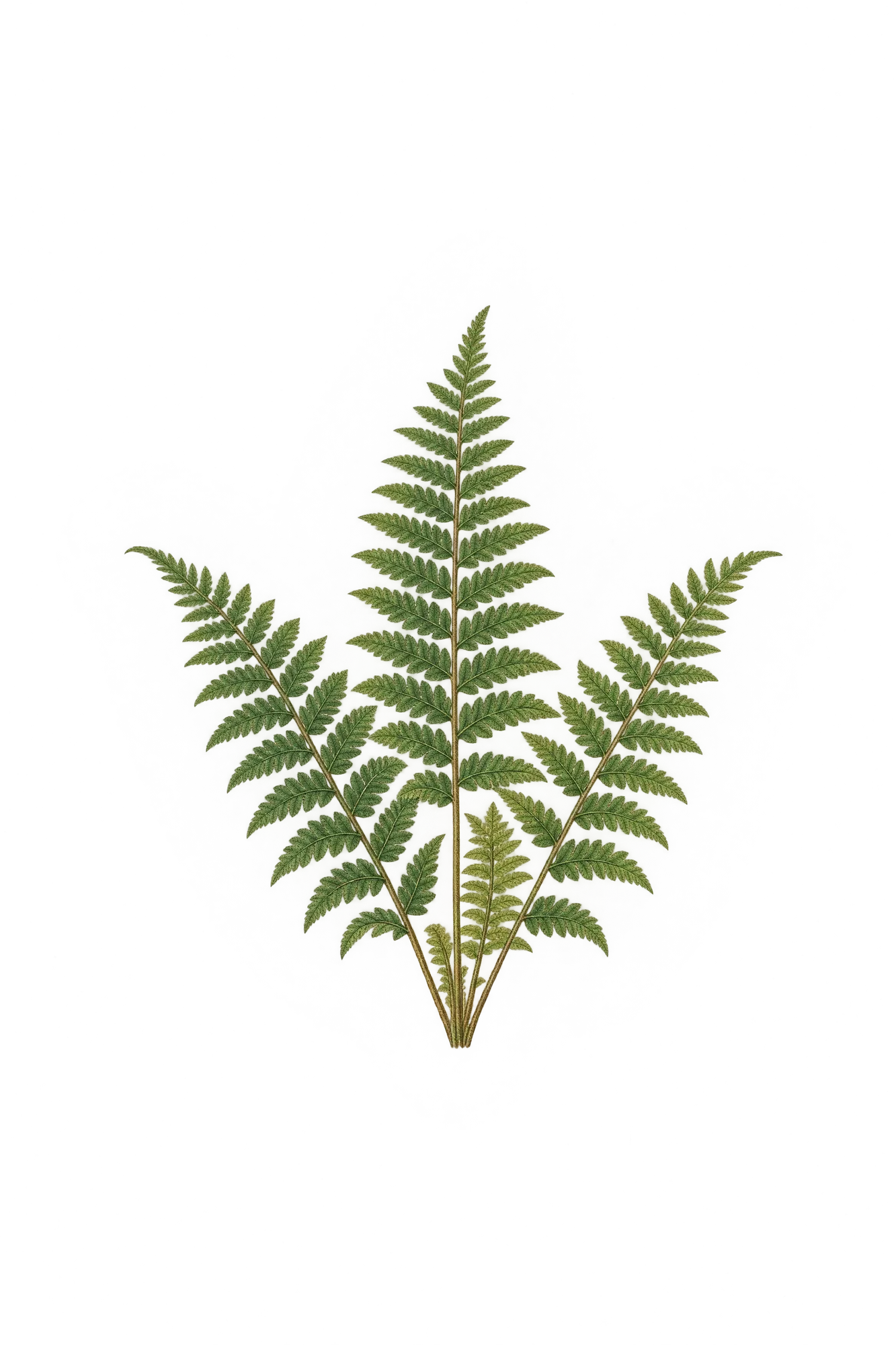 Botanical artwork associated with Christmas fern (Polystichum acrostichoides (Michx.) Schott)