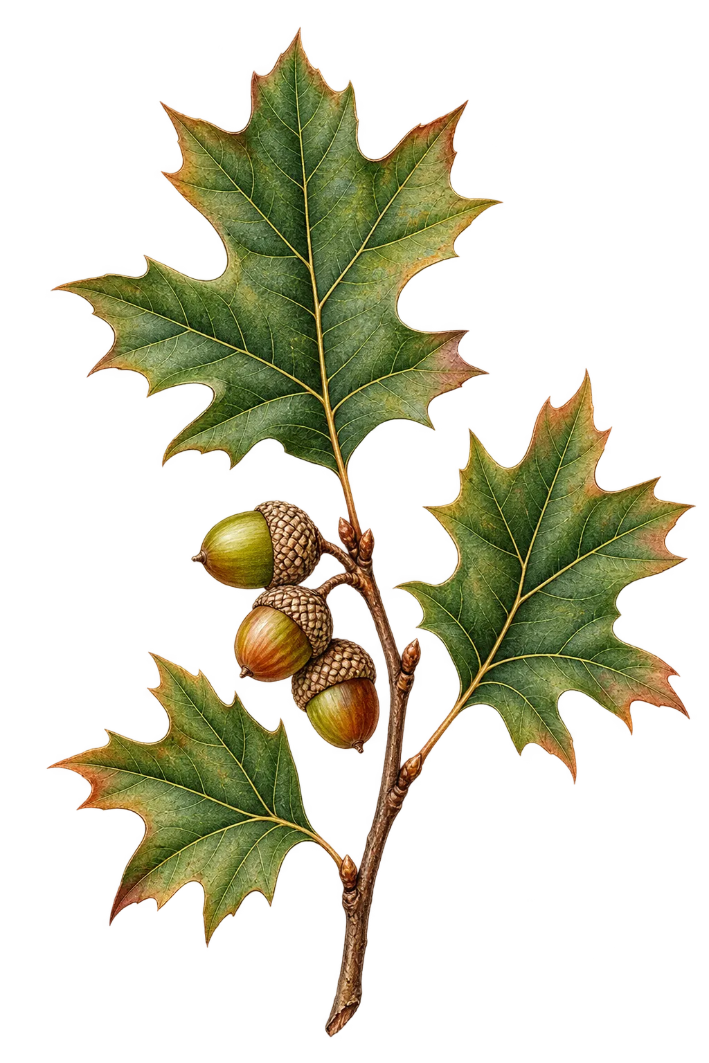 Botanical artwork associated with mapleleaf oak (Quercus acerifolia (E.J.Palmer) Stoynoff & W.J.Hess ex R.J.Jensen)