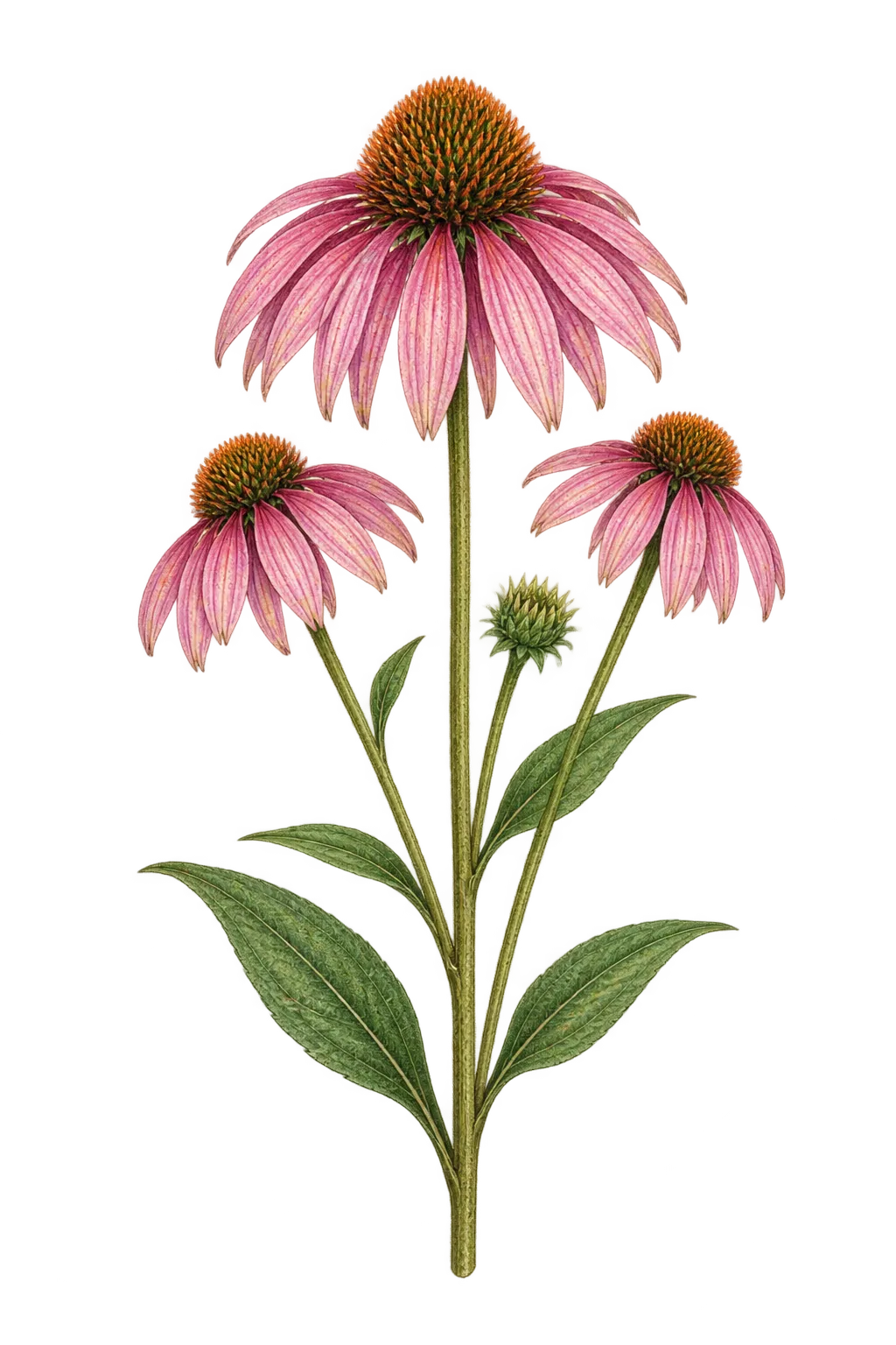 Botanical artwork associated with showy coneflower (Rudbeckia alpicola Piper)