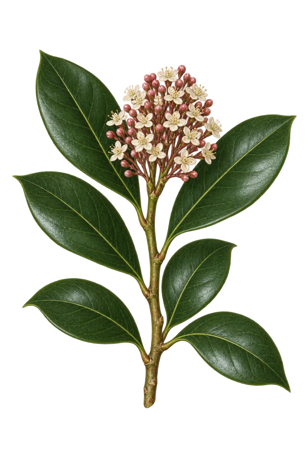 Botanical artwork associated with Skimmia (Skimmia Thunb.)