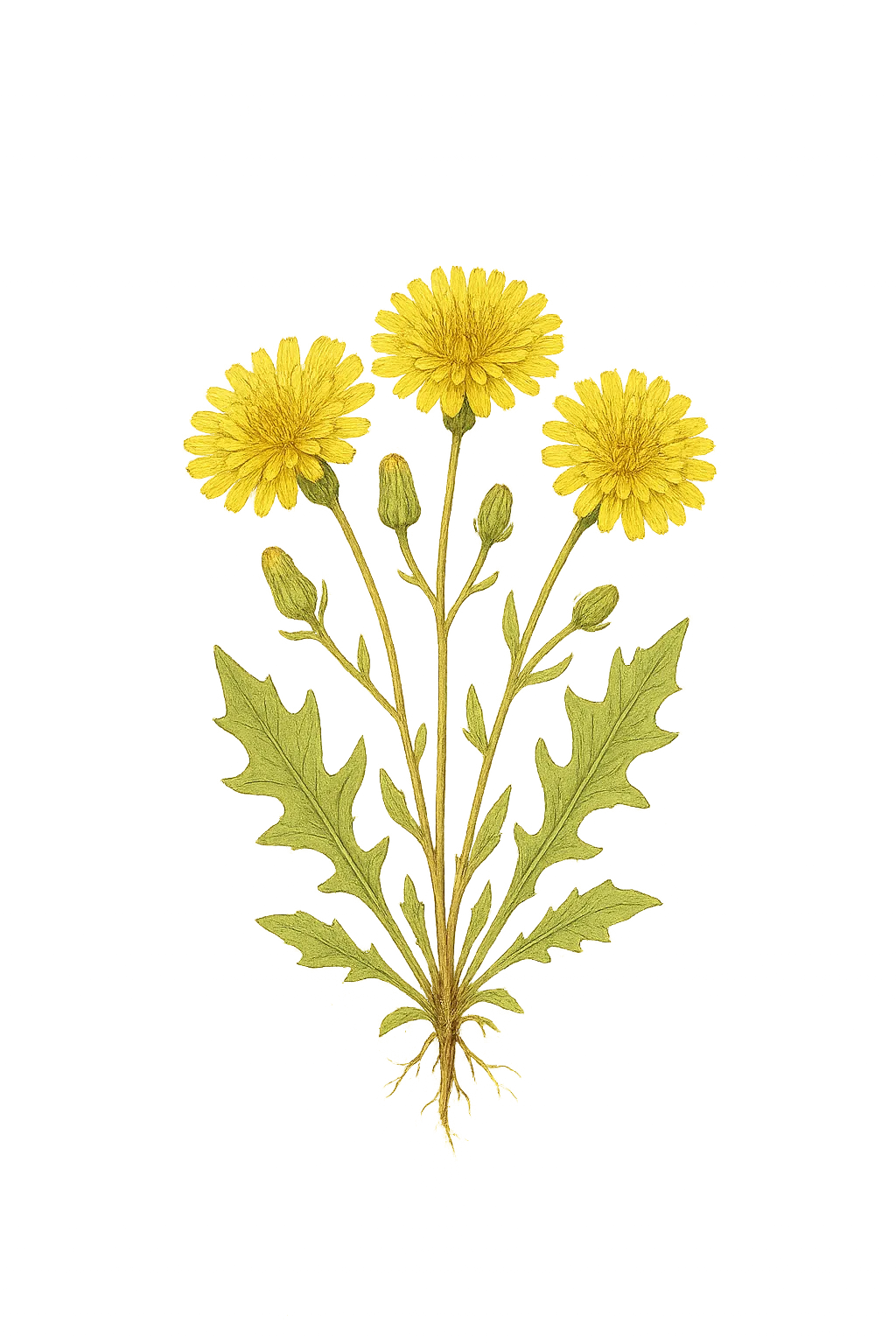 Botanical artwork associated with California dandelion (Taraxacum californicum Munz & I.M.Johnst.)